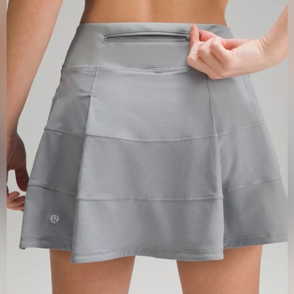 Lululemon Pace Rival Skirt Skort Grey Activewear Tennis Prep AU Size 14 (US 10) - Picture 4 of 15